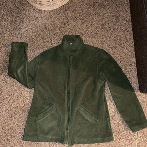 Cozy Olive Fleece Jacket